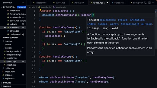 Animating with the Web Animations API - Part 6： Accelerating the Scooter