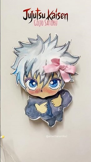 Gojo Cute Hanging Doll ✂️ Easy Anime Craft Tutorial | Jujutsu Kaisen DIY #fanartanime