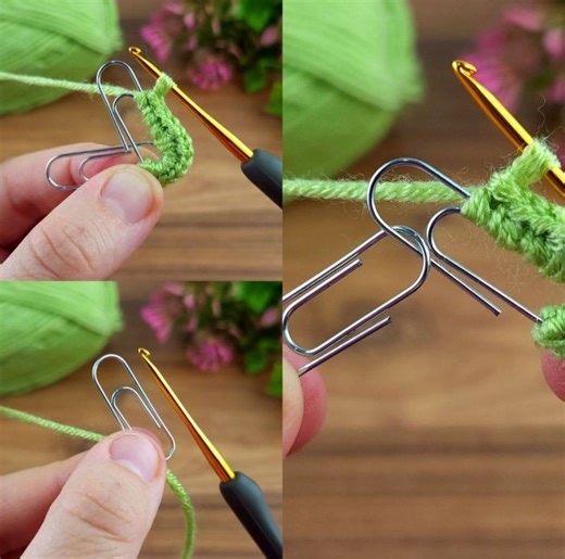 Look at what I did with paper clips! You will like it very much #crochet #knitting #crochet | Fashion World