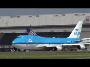 109万回再生❢ ラストフライト！なんとジャンボ機が翼を振ってバイバイの挨拶！KLMオランダ航空 B747 PH-BFE Rwy34L 成田空港 nrt hhh