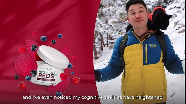 PUREHEALTH RESEARCH Reds Superfoods Powder - Only 10 Calories Fruit and Vegetable Adaptogen Drink with Beetroot, Polyphenols, Probiotic Powder - Antioxidants Supplement for Energy, 30 Servings