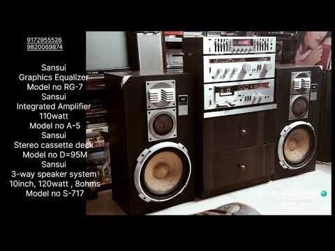 Sansui Amplifier/Cassette Deck/Equalizer/3way speaker system 10inch, #audioequipment ‪@jrgworld347‬