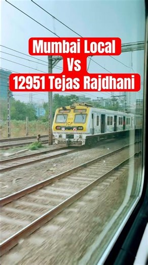 Mumbai Local vs 12951 Tejas Rajdhani 😱 | City Train Takes On India’s Fastest Rajdhani!
