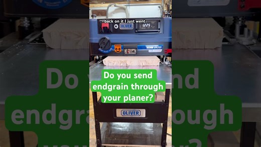 Sending end grain cutting boards through my Oliver planer #workshop #woodworking #planer