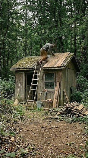 I Turned an Abandoned Forest Shed Into a Cozy Tiny Cabin