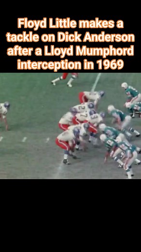 December 7, 1969: Miami Dolphins cornerback Lloyd Mumphord intercepts a pass from Denver quarterback Steve Tensi. Mumphord then handed the ball to teammate Dick Anderson who ran 40 yards before he was tackled by Broncos running back Floyd Little. The Dolphins would win the game 27-24. #orangebowl #MiamiDolphins #DenverBroncos #AFL | Ghosts of the Orange Bowl