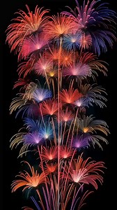 Ai Generated, Fireworks, New Years. Free Stock Video