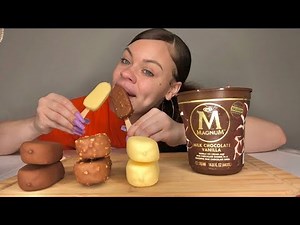 ASMR MAGNUM CHOCOLATE ICE CREAM MUKBANG (EATING SOUNDS)