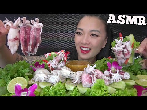 ASMR NOT FRIDAY FULL FACE *SQUID SHOT + SEAFOOD SAUCE (EATING SOUNDS) LIGHT WHISPERS | SAS-ASMR