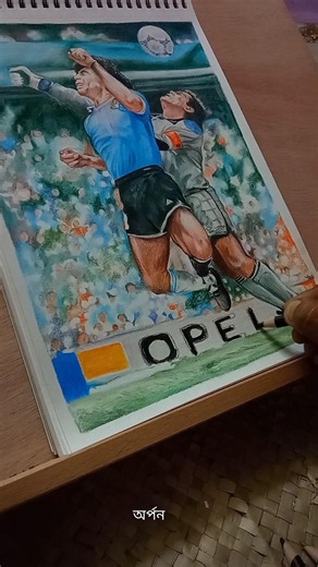 "The Hand of God" goal by Maradona #maradona #fifa #worldcup #colourpencildrawing #argentina