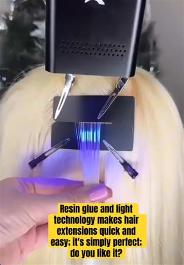 Glue and light hair extension🥰👍❤️🌹 #UVlightled；#vlightglue；#UVglue；#vlight ;#uvlight ;#vlightmachine;#uvmachine;#vlighthairextensionkit;#uvlightkit;