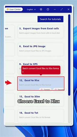 Batch convert Excel files to XLSX on Windows