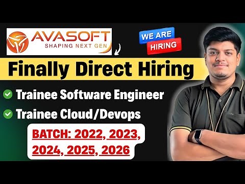 Avasoft Finally Direct Hiring | Off-Campus Drive 2026, 2025, 2024, 2023, 2022 BATCH | Trainee Hiring