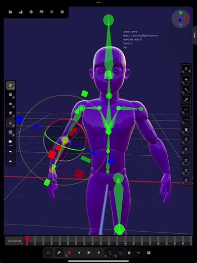 Nomad Sculpt to Morphin basics bind bones using auto weight! #nomadsculpt #morphin #animation