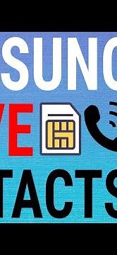 Samsung - Copy Contacts From Sim To Phone