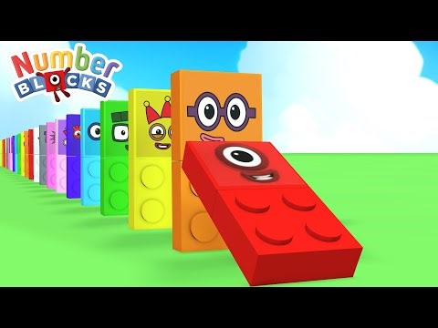 Counting Numberblocks on a Domino Level 4 | Learn Numbers 1 to 100 for Kids