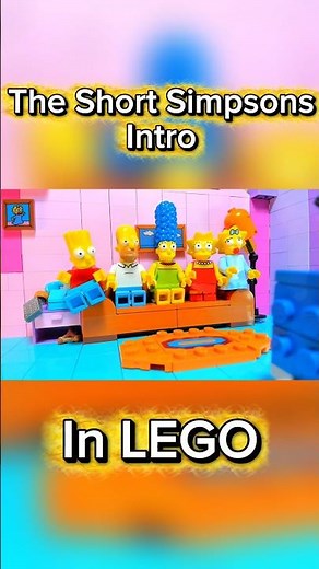 The Short Simpsons Intro In LEGO #simpsons #thesimpsons #lego #stopmotion