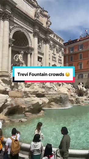 Trevi Fountain has been taken over by overtourism 😂 They now charge you 2€ if you want to go down to the basin of the fountain for a less crowded visit/photo! I was here less than a year ago and it used to be free so this must be a new change to try battle the large never ending crowds… #TreviFountain #Roma #Italy #SummerTravel #EuroSummer