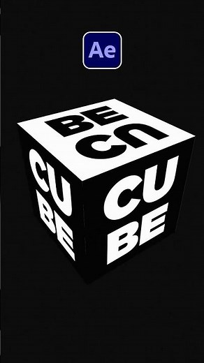 Create Rotation 3D Cube Animations in After Effects #tutorial