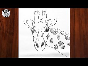 GIRAFFE DRAWING IN 3 MINUTES 😱 / How to draw a giraffe most simple ever / Super easy step by step