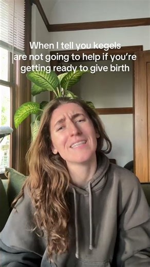 Soooo… kegels actually are the opposite movement you want your pelvic floor to do getting ready for