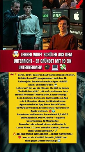 🤯 LEHRER WIRFT SCHÜLER AUS DEM UNTERRICHT – ER GRÜNDET MIT 19 EIN UNTERNEHMEN! 🎓💻💸