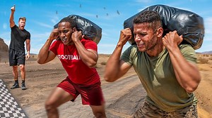 It’s just a fitness challenge - until marines faced college football players