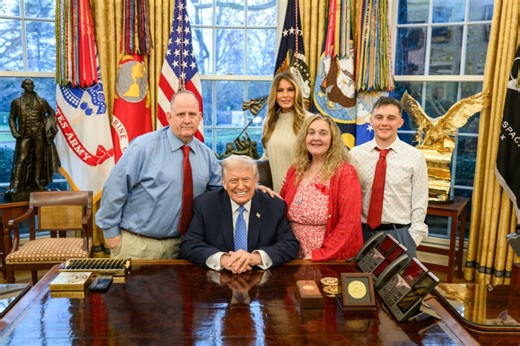 Family of West Virginia National Guard member Staff Sgt. Andrew Wolfe welcomed at White House