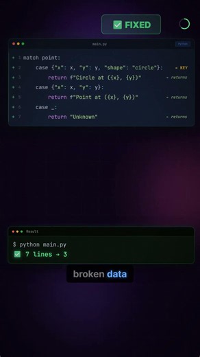 Python's match/case replaces your elif hell 🔥