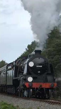 Steam locomotive charges uphill! #steamengine #train #steamlocomotive #trainspotting #steamtrain