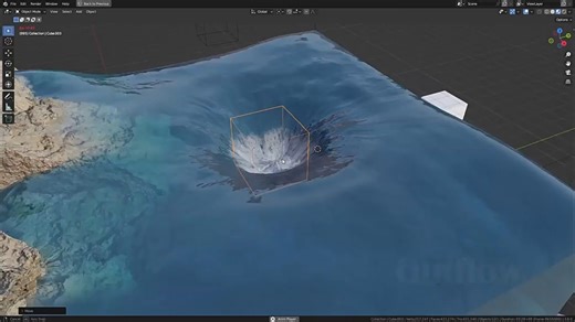 Blender模拟流体水流特效插件：Cell Fluids V1.6.1_哔哩哔哩_bilibili