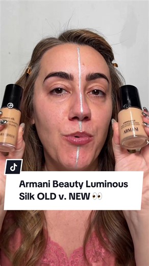 Armani Luminous Silk NEW vs OLD formula 👀 What did @Armani beauty actually change in their reformulation of Luminous Silk, and what did they keep? That’s what I wanted to dive into with this split face eval, beauty queens. Reformulating a cult classic product like this is never an easy move for a brand, and most of the time it’s driven by shifting ingredient regulations. In this case they had to remove their second ingredient, cyclopentasiloxane,\u001dand I definitely had some th\u001eoughts. W