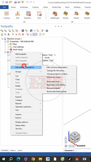 LTQ on Instagram: "Why Mastercam Creates Multiple NC Files #cnc #Mastercam #catia #inventor #SolidWorks #machining"