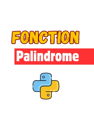 fonction palindrome en python #techno4sft