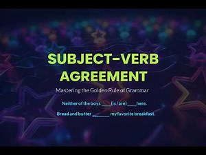 Subject - Verb Agreement Made Easy | All Rules & Examples #english #grammar #study #video #learning