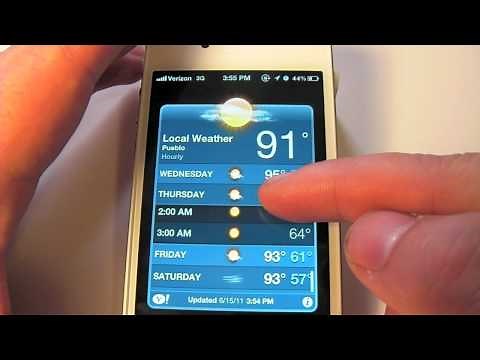 How to view the hourly weather forecast on iOS 5