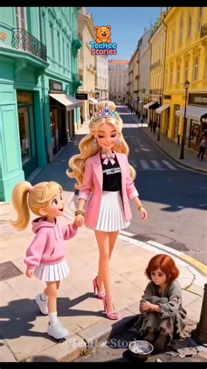 TeeHee Stories on Instagram: "She helped a poor child once… and that child grew up with a heart big enough to save her daughter. Kindness always finds its way back. • • • • • #AIBarbie #BarbieStories #AIVideo #HeartwarmingStory #KindnessComesBack #EmotionalReels #StorytimeVideo #AIDrama #FullCircleMoment #TeeHeeStories #ViralReels #FYPIndo #ReelsIndonesia #aianimation"