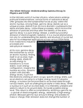 Gamma Radiation in Physics & STEM - No Prep - Worksheet - 100% Editable