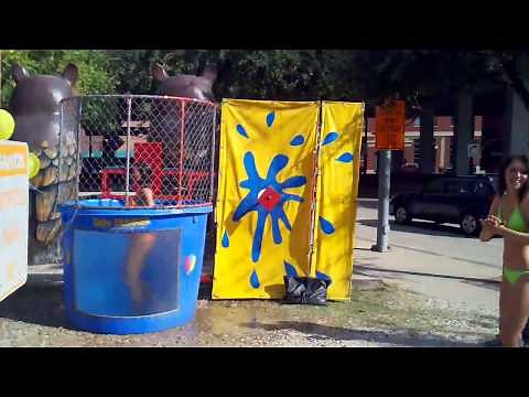 Guy Hand Picks Hooters Girl to Sit In Dunk Tank