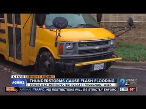 Thunderstorms cause flash flooding in Maryland