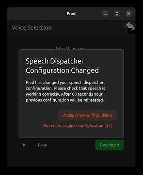 Pied - Install and manage realistic text-to-speech voices on Linux