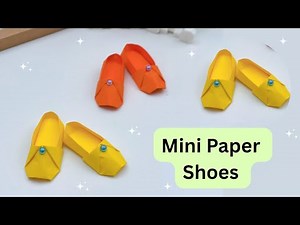 DIY MINI PAPER SHOES / Paper Crafts For School / Paper Craft / Easy craft ideas / Origami Shoes