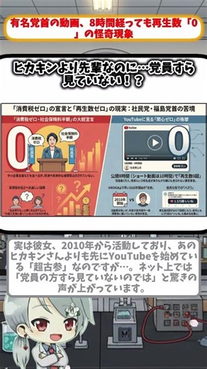 有名党首の動画、8時間経っても再生数「0」の怪奇現象 #プチ知識