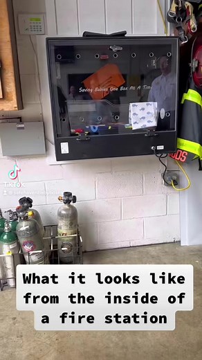 Ever wonder what it looks like inside of the fire house? Now ya know:) | Safe Haven Baby Boxes