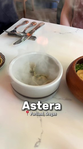Astera is a 100% plant-based restaurant in Portland, Oregon that offers a multi-course tasting menu. Reservations are mandatory but the experience is incredible. Chef Aaron Adams starts everyone’s meal at the same time. Once you are served, he takes the time to describe each dish before you get to enjoy it. Each dish reallu blew me away. What I tasted, I definitely didnt expect just by looking at it. Chef Aaron showcases his talent and artisty with each dish that is made with local and seasonal 