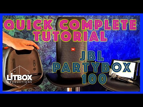 JBL Partybox 100 - 99% Complete quick tutorial!