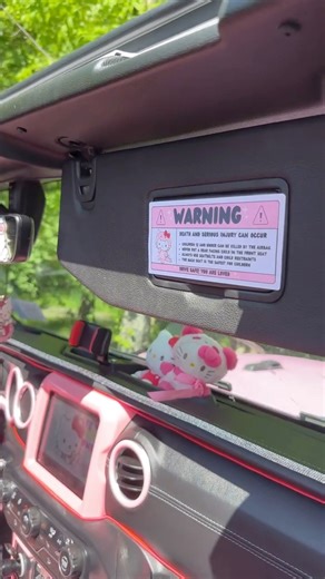 10K views · 498 reactions | Warning: passengers may experience extreme cuteness overload  #pinkaesthetic #hellokitty #pinkcar | Pinkposhjeep | Facebook