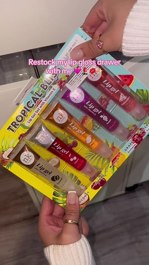 Restocking Lip Gloss Collection: Organizing ASMR Style