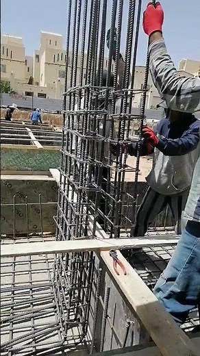 column instalation with expansion gap.