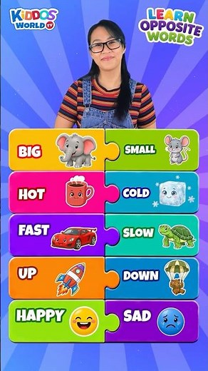 Opposite Words for Kids | Easy English Vocabulary Learning